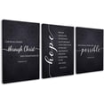 thumbnail image 1 of Framed Bible Verse Wall Art, Black Scripture Prints Set of 3, I Can Do All Things Through Christ, Christian Wall Art Decor For Living Room Bedroom (christ, Small), 1 of 6