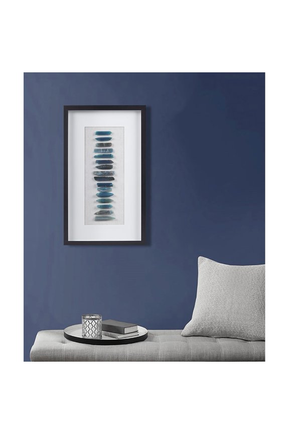 Framed Blue Agate Shadowbox Wall Decor Panel