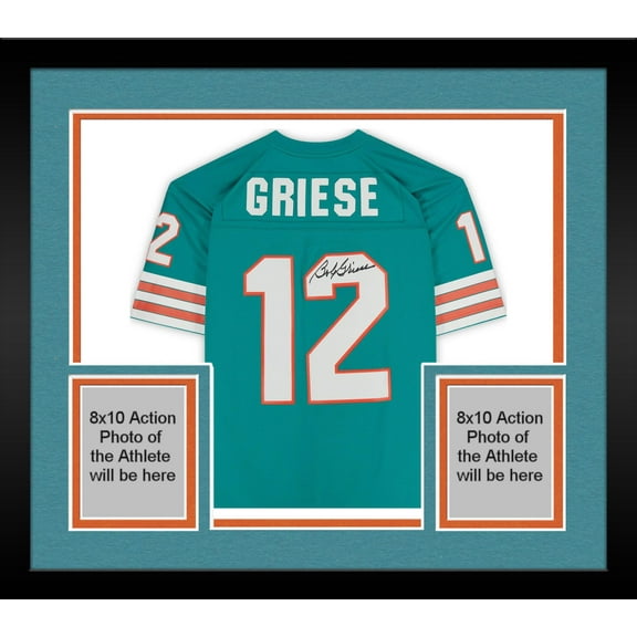 Framed Bob Griese Miami Dolphins Autographed Mitchell & Ness Aqua Replica Jersey - Fanatics Authentic Certified