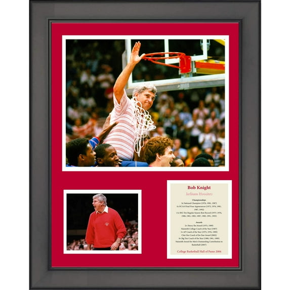 Framed Bob Knight Hall of Fame Indiana Hoosiers NCAA College Basketball 11"x14" Three Photo Collage