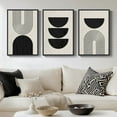 thumbnail image 1 of Framed Boho Wall Art for Living Room, Large 3 Piece Neutral Geometric Black and Beige Abstract Pictures Wall Art Decor, Farmhouse Vintage Artwork Home Decor for Hallway Office Guest Room 24x36 Inch, 1 of 8