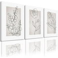 thumbnail image 1 of Framed Boho Wall Art Set of 3&nbsp;, Mid Century Modern Decor, Minimalist Botanical Boho Bathroom Decor Wall Art Canvas Prints Ready To Hang for Bedroom Living Room(&nbsp;12”x 16”,Wrapped Framed), 1 of 6