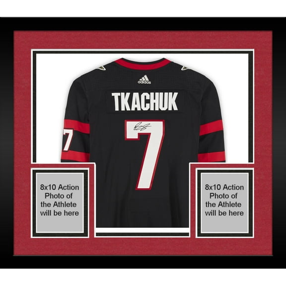 Framed Brady Tkachuk Ottawa Senators Autographed Black Adidas Authentic Jersey - Fanatics Authentic Certified