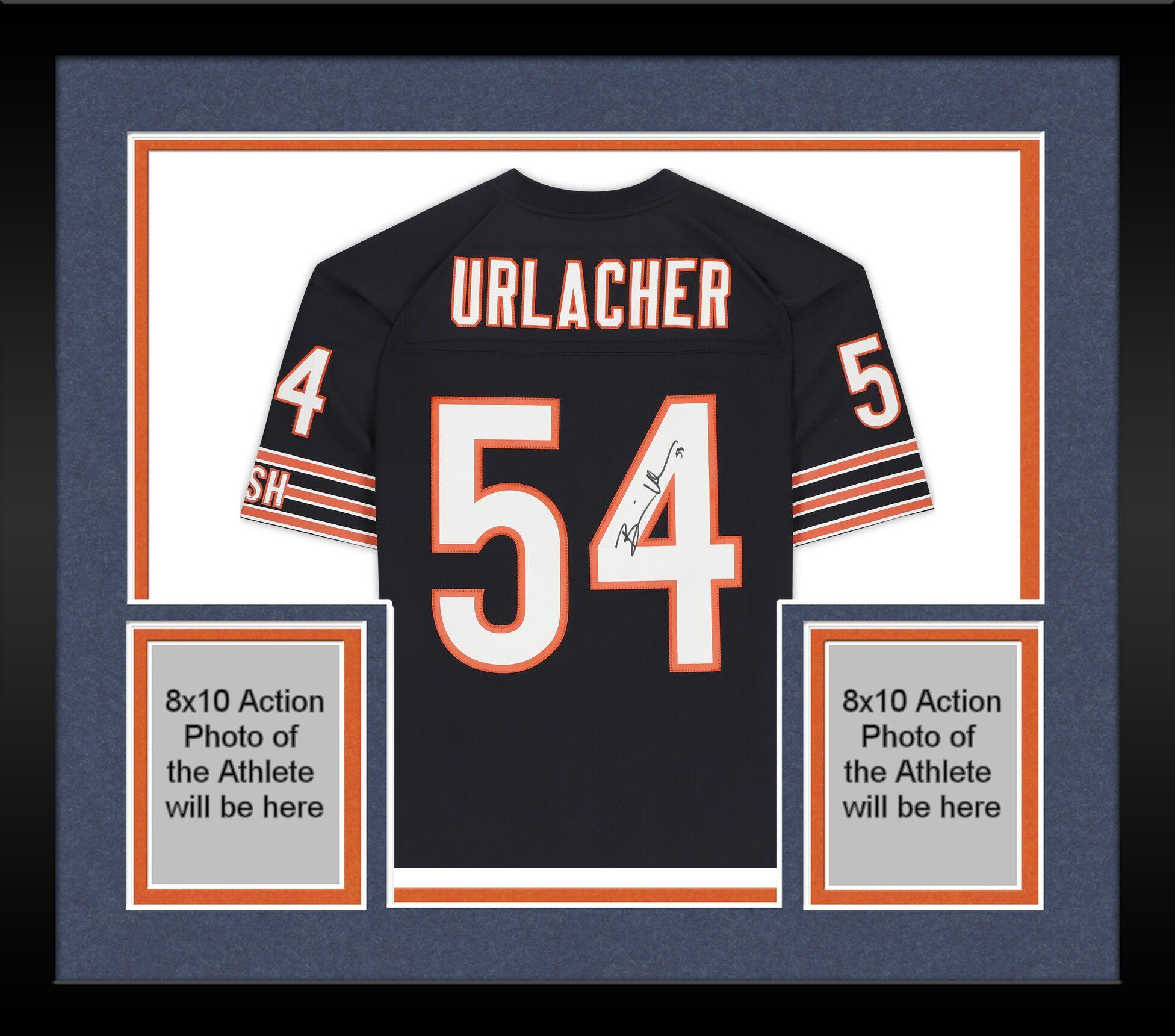 Framed Brian Urlacher Chicago Bears Autographed Navy Mitchell & Ness