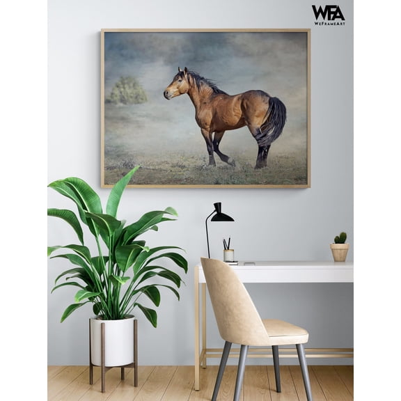 Framed Brown Horse Photography Print, Equestrian Photo Wall Decor,Western Wall Art,Modern Farmhouse Decor,Framed Wall Art,Oversized Wall Art
