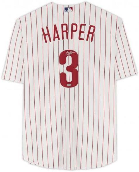 Framed Bryce Harper Philadelphia Phillies Autographed White Replica Jersey - Fanatics Authentic Certified