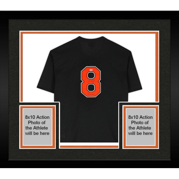 Framed Cal Ripken Jr. Baltimore Orioles Autographed Black Mitchell & Ness Replica Jersey with "Ironman" Inscription - Fanatics Authentic Certified