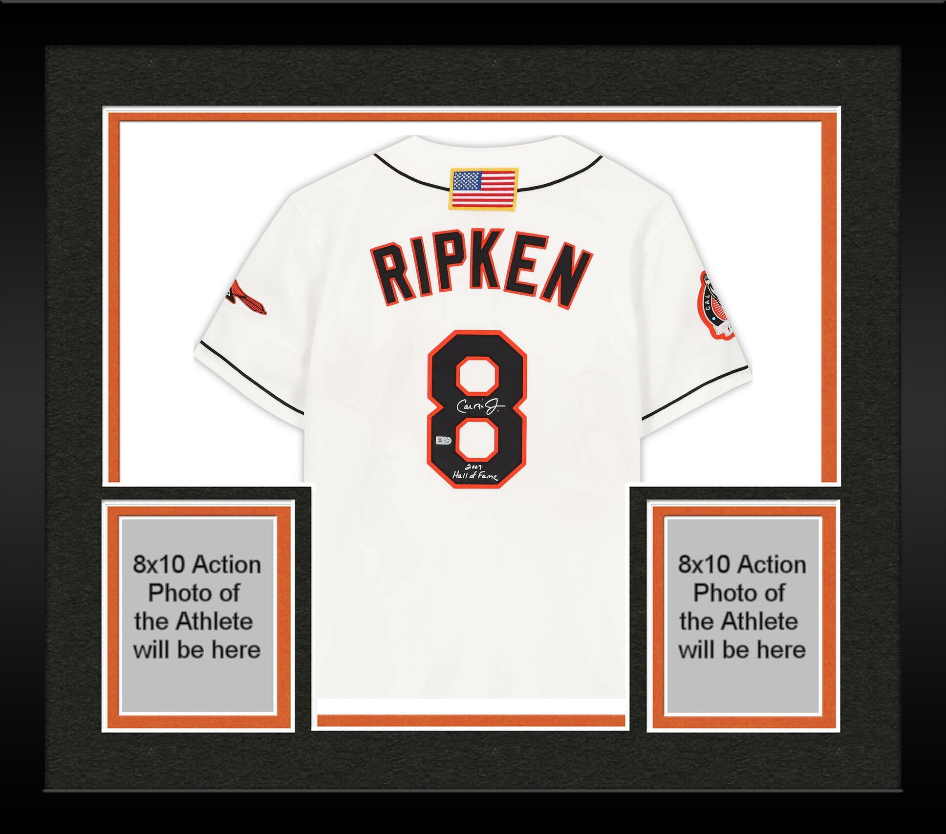 Framed Cal Ripken Jr. Baltimore Orioles Autographed White Mitchell & Ness Authentic Jersey with "2007 Hall of Fame" Inscription - Fanatics Authentic Certified