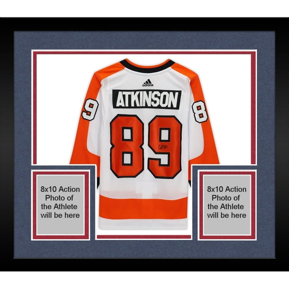 Framed Cam Atkinson Philadelphia Flyers Autographed White Adidas Authentic Jersey - Fanatics Authentic Certified