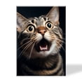 thumbnail image 1 of Framed Canvas Art Wall Decor Canvas Prints Pictures Wall Art,Cute Cat With Open Mouth And Surprised Expression Artwork for Home Decor, Living Room, Office-16x24 Inches, 1 of 4