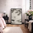 thumbnail image 1 of Framed Canvas Print Chinese Crane Wall Art Elegant Oriental Bird Nature Decorative for Living Room Bedroom - 16"x24" BLACK, 1 of 8