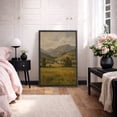 thumbnail image 1 of Framed Canvas Print Country Meadow Wall Art Vintage Decorative for Living Room Bedroom - 24"x36" BLACK, 1 of 3
