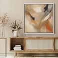 thumbnail image 1 of Framed Canvas Print Earth Tone Abstract Wall Art Neutral Modern Minimalist Decorative for Living Room Bedroom - 24"x24" WHITE, 1 of 8