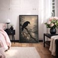 thumbnail image 1 of Framed Canvas Print Gothic Crow Wall Art Dark Academia Decorative for Living Room Bedroom - 24"x36" BLACK, 1 of 8