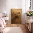 thumbnail image 1 of Framed Canvas Print Horse Running Wall Art Vintage Farmhouse Decorative for Living Room Bedroom - 16"x24" NATURAL, 1 of 8