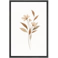 thumbnail image 1 of Framed Canvas Print Wall Art Minimalist Floral Botanical Art for Living Room, Bedroom, Office - 24"x36" BLACK, 1 of 7