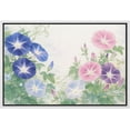 thumbnail image 1 of Framed Canvas Print Wall Art Morning Glory Flowers in Soft Hues Vintage Botanical Art for Living Room, Bedroom, Office - 24"x36" WHITE, 1 of 7
