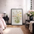 thumbnail image 1 of Framed Canvas Print Wildflower Wall Art Botanical Decorative for Living Room Bedroom - 24"x36" BLACK, 1 of 8