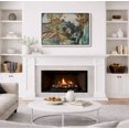 thumbnail image 1 of Framed Canvas Wall Art Impressionist Forest Path Landscape Print for Living Room Decoration - 16"x24" WHITE, 1 of 8