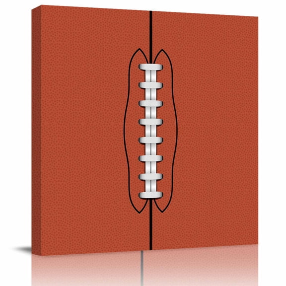 Framed Canvas Wall Art for Living Room American Football Wall Decor, Retro Fur Texture Sports Aesthetic Paintings for Bedroom Office Kitchen Bathroom, Ready to Hang Artwork Wall Pictures 8x8 Inch