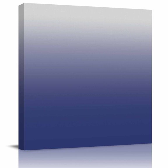 Framed Canvas Wall Art for Living Room Blue and Grey Ombre Wall Decor, Gradient Gradual Color Aesthetic Paintings for Bedroom Office Kitchen Bathroom, Ready to Hang Artwork Wall Pictures 8x8 Inch
