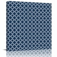 thumbnail image 1 of Framed Canvas Wall Art for Living Room Blue Moroccan Texture Wall Decor, Classic Geometric Art Aesthetic Paintings for Bedroom Office Kitchen Bathroom, Ready to Hang Artwork Wall Pictures 8x8 Inch, 1 of 9
