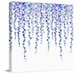 thumbnail image 1 of Framed Canvas Wall Art for Living Room Blue Polka Dots Vines Wall Decor, Lines Art Aesthetic Paintings for Bedroom Office Kitchen Bathroom, Ready to Hang Artwork Wall Pictures 8x8 Inch, 1 of 9