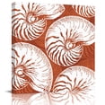 thumbnail image 1 of Framed Canvas Wall Art for Living Room Burnt Orange Shell Wall Decor, Coastal Conch Ocean Marine Life Aesthetic Paintings for Bedroom Office Kitchen, Ready to Hang Artwork Wall Pictures 16x16 Inch, 1 of 9