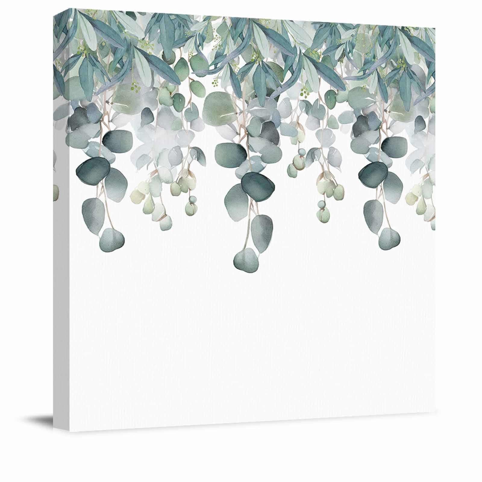 Framed Canvas Wall Art for Living Room Green Eucalyptus Leaves Wall ...