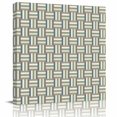 thumbnail image 1 of Framed Canvas Wall Art for Living Room Green Stripe Lines Wall Decor, Geometric Striped Aesthetic Paintings for Bedroom Office Kitchen Bathroom, Ready to Hang Artwork Wall Pictures 8x8 Inch, 1 of 9