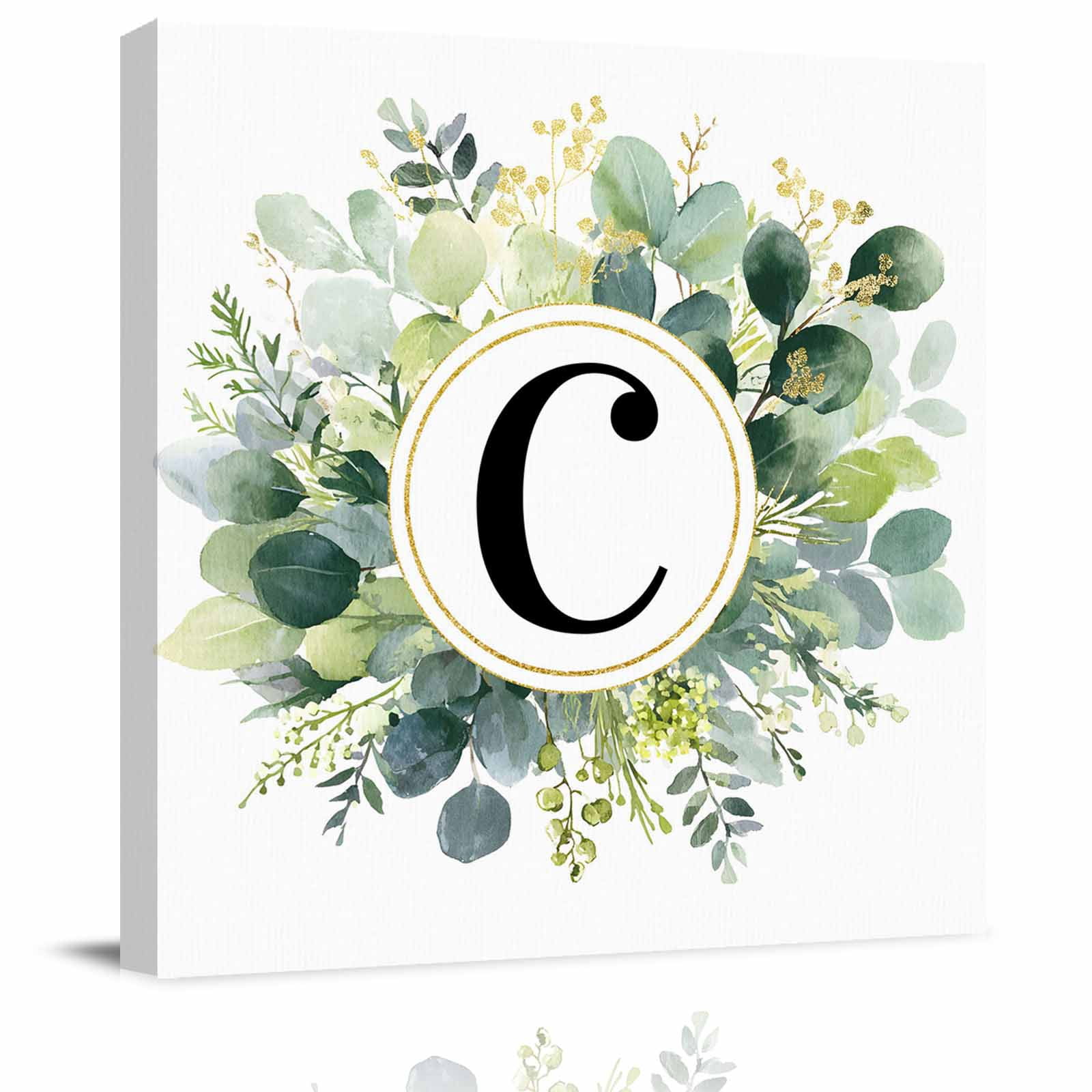 Framed Canvas Wall Art for Living Room Letter C Wall Decor, Alphabet