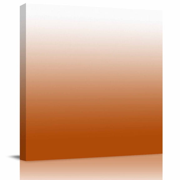 Framed Canvas Wall Art for Living Room Orange Ombre Wall Decor, Fall Orange Farmhouse Aesthetic Paintings for Bedroom Office Kitchen Bathroom, Ready to Hang Artwork Wall Pictures 8x8 Inch
