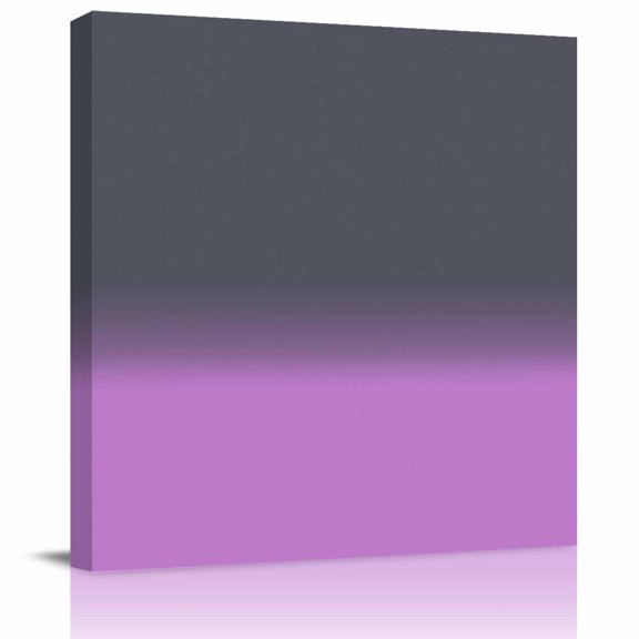 Framed Canvas Wall Art for Living Room Purple Grey Ombre Wall Decor, Gradient Gradual Color Aesthetic Paintings for Bedroom Office Kitchen Bathroom, Ready to Hang Artwork Wall Pictures 8x8 Inch