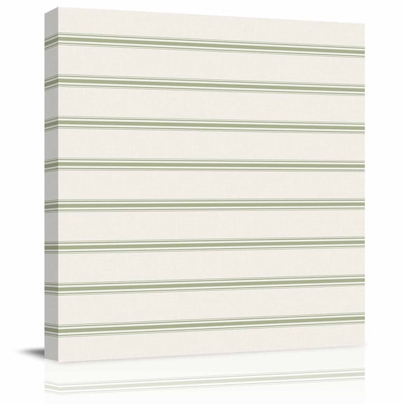 Framed Canvas Wall Art for Living Room Sage Green Stripes Wall Decor, Abstract Lines Striped Aesthetic Paintings for Bedroom Office Kitchen Bathroom, Ready to Hang Artwork Wall Pictures 8x8 Inch