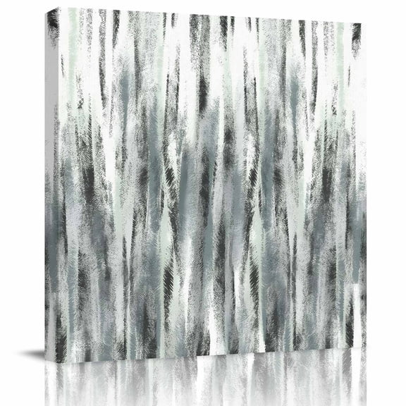 Framed Canvas Wall Art for Living Room Sliver Abstract Paint Wall Decor, Modern Art Ombre Graffiti Aesthetic Paintings for Bedroom Office Kitchen, Ready to Hang Artwork Wall Pictures 8x8 Inch