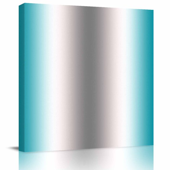 Framed Canvas Wall Art for Living Room Teal Grey Wall Decor, Abstract Gradient Color Aesthetic Paintings for Bedroom Office Kitchen Bathroom, Ready to Hang Artwork Wall Pictures 8x8 Inch