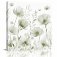 thumbnail image 1 of Framed Canvas Wall Art for Living Room Vintage Floral Wall Decor, Watercolor Flower Leaves Aesthetic Paintings for Bedroom Office Kitchen Bathroom, Ready to Hang Artwork Wall Pictures 8x8 Inch, 1 of 9