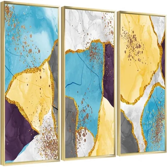 Framed Canvas Wall Art Oil Paintings Impressionism Aesthetic Prints for Living Room Bedroom Office Home; 3 Panels