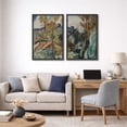 thumbnail image 1 of Framed Canvas Wall Art Set of 2 Abstract Country Landscape Prints for Living Room Decoration - 24"x36"x2 BLACK, 1 of 8