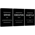 thumbnail image 1 of Framed Canvas Wall Art Success Quote, Office Wall Art, Black Large Poster, Positive Motivational Set of 3 Prints, Execute Failure Definition, Inspirational Print (B-3pcs,12x16inchx3pcs), 1 of 6