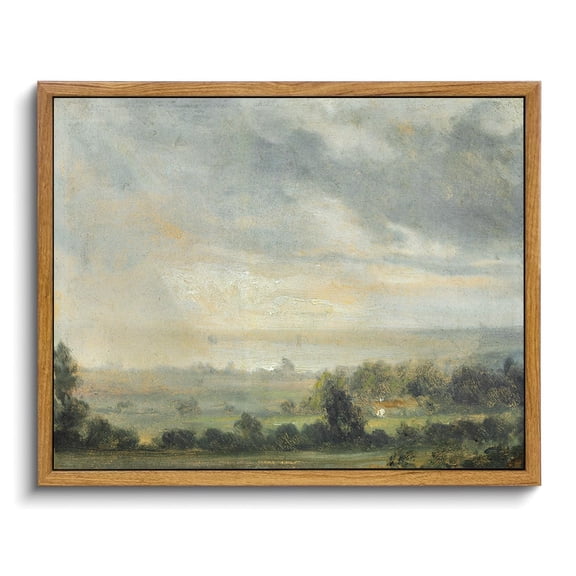 Framed Canvas Wall Art,Vintage Decor,Landscape Nature Country Wildflower Paintings Modern Artwork Rustic Fall Flower Prints Farmhouse Office Living Room Bedroom Bathroom