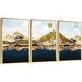 thumbnail image 1 of Framed Canvas Wall ArtOil Paintings Impressionism Aesthetic Prints Canvas Paintings for Living Room Bedroom Office Home; 3 Panels, 1 of 6