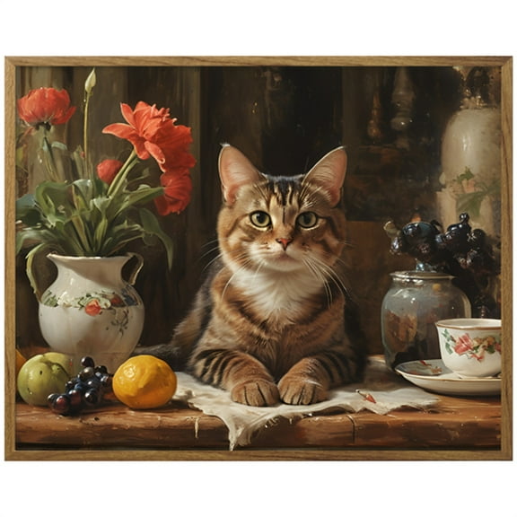 Framed Chemical Fiber Cloth Wall Art Vintage Decor, Vintage Painting Wall Art Prints, Wall Art For Living Room Bedroom Bathroom,8x10in