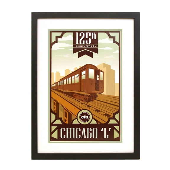Framed Chicago Art - Chicago Transit (CTA 125th Anniversary)