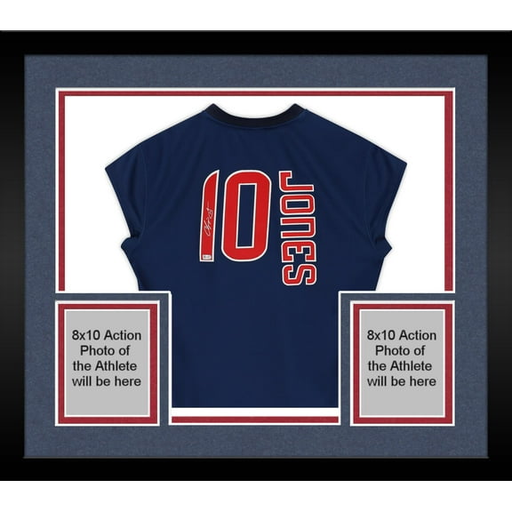 Framed Chipper Jones Atlanta Braves Autographed Navy Mitchell & Ness Authentic Sleeveless Jersey - Fanatics Authentic Certified