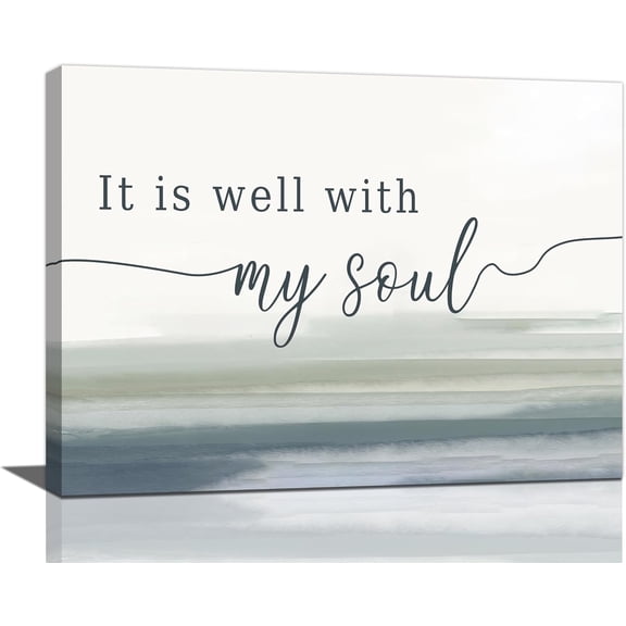 Framed Christian Bible Verse Wall Art 12"x16", Psalm Scripture Canvas Print with Quote Be Still and Know That I Am God, Modern Religious Wall Decor Painting for Living Room Bedroom Bathroom Church Ho