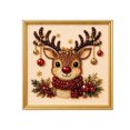 thumbnail image 1 of Framed Christmas DIY Diamond Painting Kit Resin Pearl Art Crafts Set for Adults Festive Wall Hanging Decoration Handmade Holiday Ornaments 20x20cm, 1 of 4