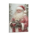 thumbnail image 1 of Framed Classic Santa Claus Christmas Wall Art - Festive Holiday Canvas,Christmas Holiday Decor for Home and Office, 1 of 5