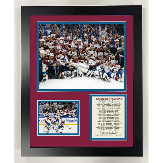 Framed Colorado Avalanche 2021-2022 Stanley Cup Champions 11"x14" Three Photo Collage