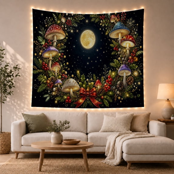 Framed Cute Animals with Nocturnal Luminous Full, Cozy Farmhouse for Farmhouse Decor Lovers, Aesthetic Wall Decor, Mother'S Day Gift, Tapestry Wall Hanging for Dorm and Living Room